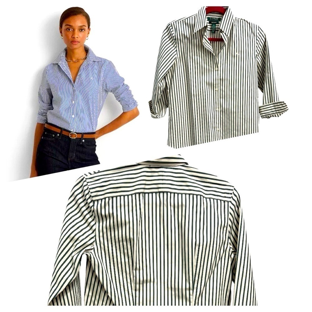LAUREN RALPH LAUREN
Striped Easy Care Cotton Shirt non-iron size XS